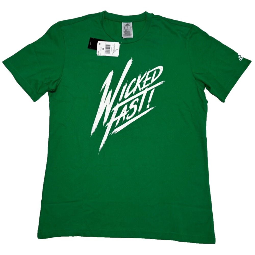 Adidas Mens Shirt Size Medium BOSTON MARATHON Wicked Fast Celtic Pride 2016 NWT